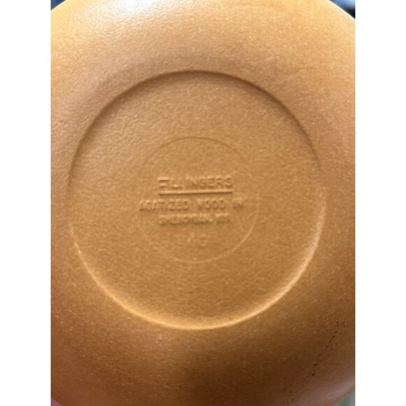 Ellingers Agatized Wooden Bowl Kitchen #60 Set of Six Made in Sheboygan, Wiscons - Picture 11 of 11